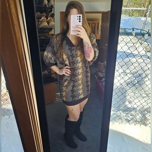 moda international wool blend sweater dress